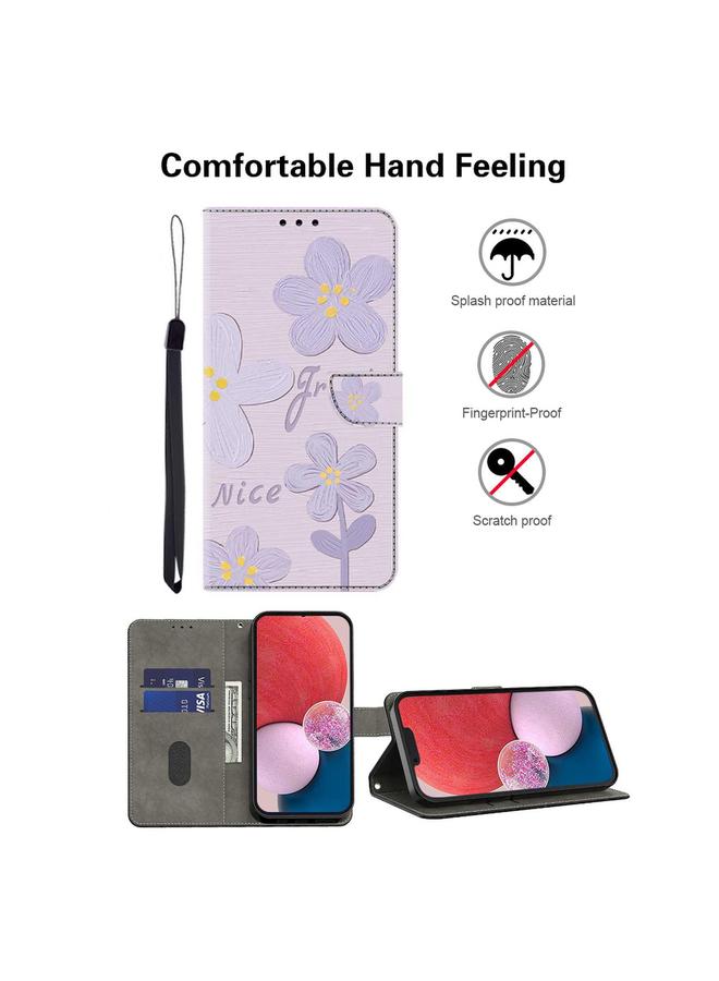 S-TOP Case For Motorola Moto E14 Fresh Painted Leather Phone Case - Image 4