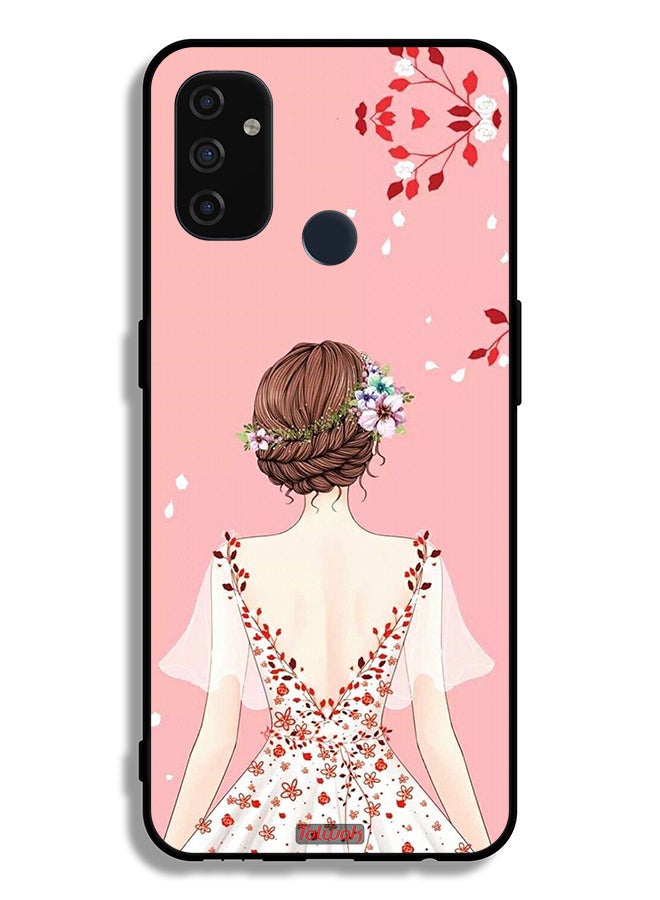 Tolwak OnePlus Nord N100 Protective Case Cover Standing Girl Art - Image 2