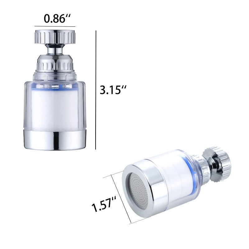 CaoXiong 360-Degree Rotating Faucet Filter Sink Water Faucet Filter Water Purifier Faucet Filter Purifier for Kitchen and Bathroom,Removes Heavy Metals and Hard Water(Blue) - Image 5