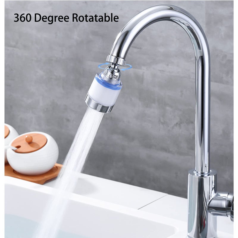 CaoXiong 360-Degree Rotating Faucet Filter Sink Water Faucet Filter Water Purifier Faucet Filter Purifier for Kitchen and Bathroom,Removes Heavy Metals and Hard Water(Blue) - Image 4