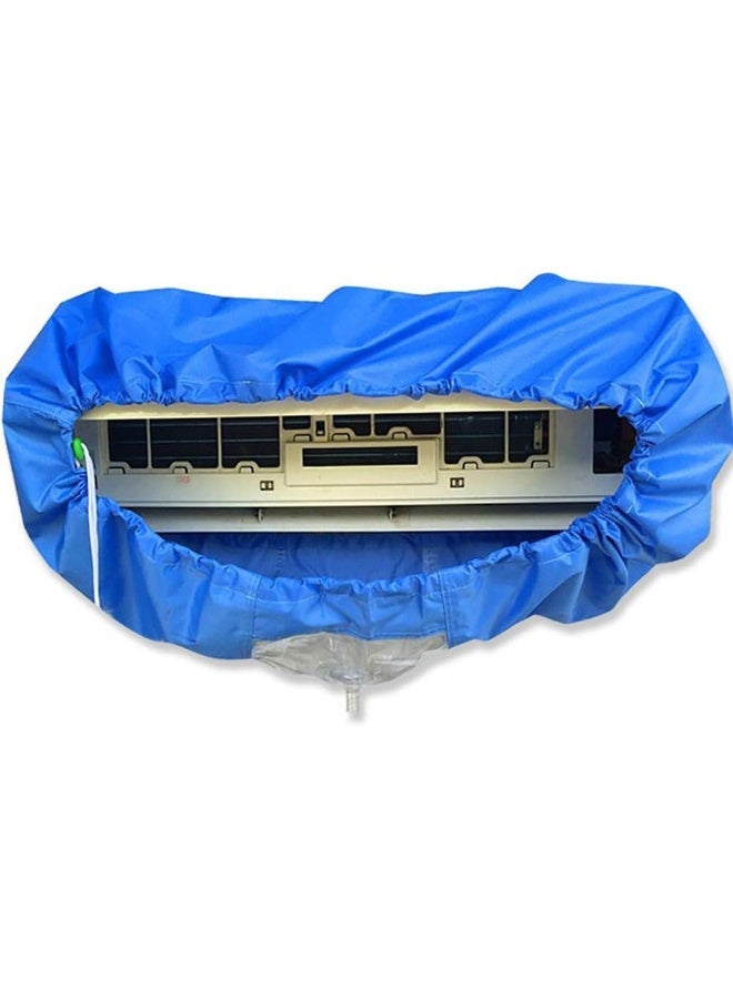 Rziioo Air Conditioner Cleaning Cover, Waterproof PVC Air Conditioner Anti Dust Cover​ With Elastic Rope For Air Conditioner Cleaning Washing Bag with Water Pipes  - Image 1