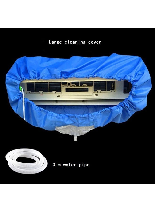 Rziioo Air Conditioner Cleaning Cover, Waterproof PVC Air Conditioner Anti Dust Cover​ With Elastic Rope For Air Conditioner Cleaning Washing Bag with Water Pipes  - Image 2