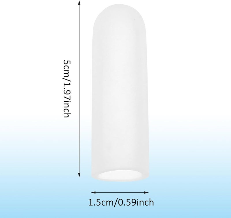 WY LIGHTING LEVEL أغطية أصابع جل 10 قطع واقيات أصابع جل أغطية أصابع سيليكون حماية أطراف الأصابع دعم واقيات الأصابع حماية الإبهام لالتهاب الجلد الإكزيمائي تشقق الأصابع التهاب المفاصل - Image 2
