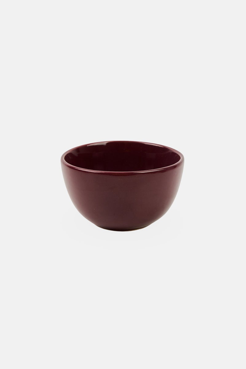 Maser Inoda 4 Pieces Ceramic Bowl Set, Burgundy - Image 4