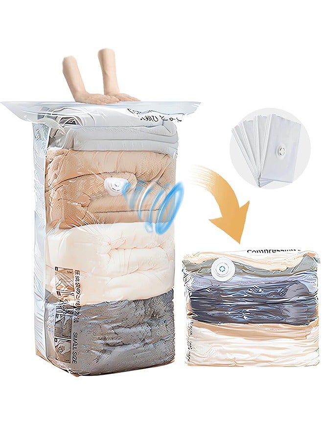 4Piece Vacuum Storage Bags,No Pump Required,Space Saver Bags,Jumbo Cube bag,Extra Large Vacuum Sealer Bags for Comforters Blankets Bedding Duvet,Closet Organizers (L-100x70x32cm)  - Image 1
