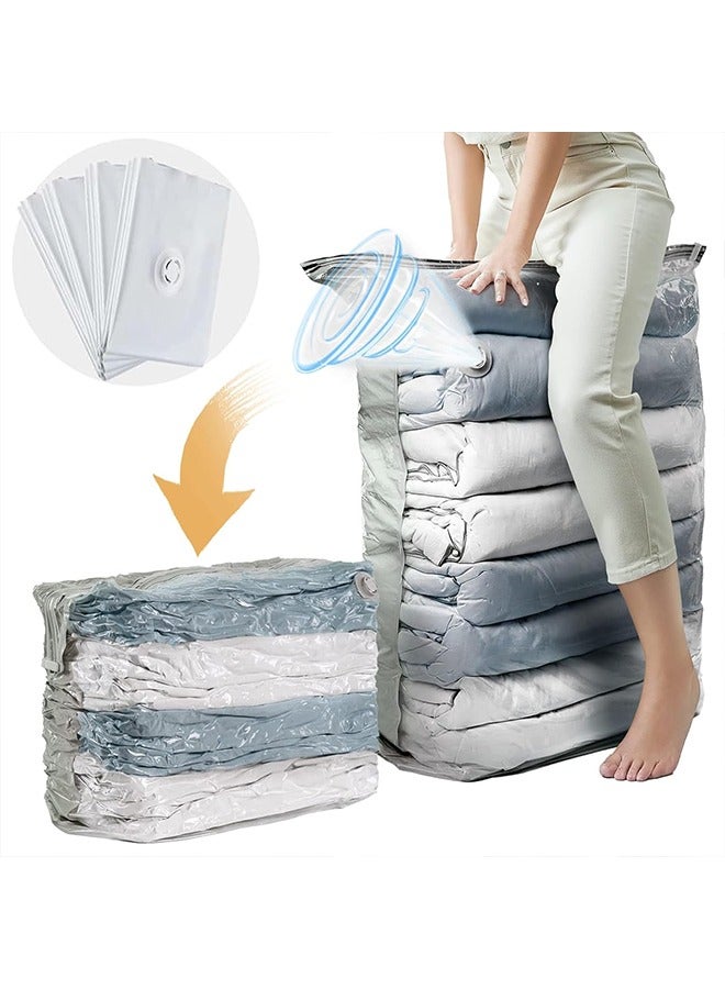 4Piece Vacuum Storage Bags,No Pump Required,Space Saver Bags,Jumbo Cube bag,Extra Large Vacuum Sealer Bags for Comforters Blankets Bedding Duvet,Closet Organizers (L-100x70x32cm)  - Image 5