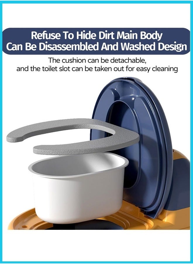 Generic - Kid Size Potty, Realistic Potty Training Toilet, Toddler Potty Chair with Soft Seat, Removable Potty Pot, Toilet Tissue Dispenser and Splash Guard, Non-Slip for Toddler& Baby&Kids - Image 1