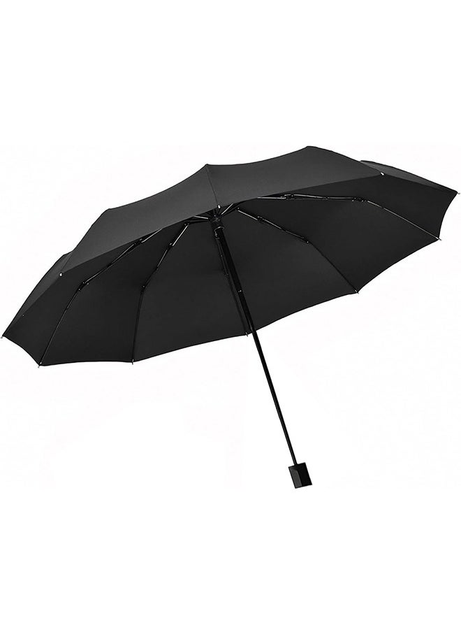 Automatic Folding Umbrella, Sunblock and Rain Umbrella with 125 CM, Durable and Sturdy, Unisex, Black