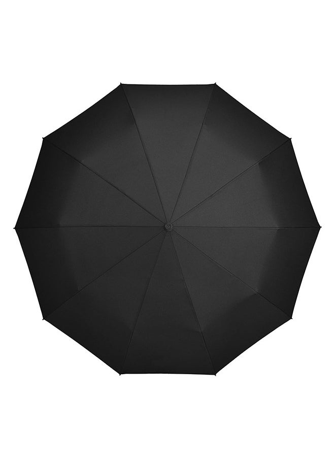 Automatic Folding Umbrella, Sunblock and Rain Umbrella with 125 CM, Durable and Sturdy, Unisex, Black
