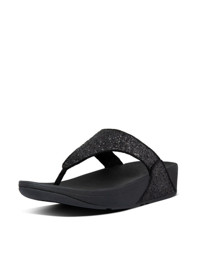 FitFlop 049-588 Fitflop Ladies Sandals Lulu Glitter Toe Thong X03-339 Black  - Image 3