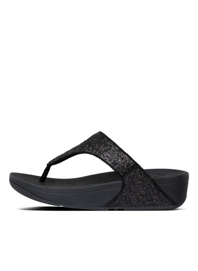 FitFlop 049-588 Fitflop Ladies Sandals Lulu Glitter Toe Thong X03-339 Black  - Image 4