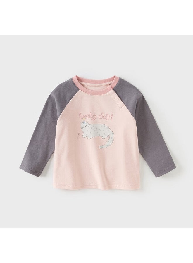 Dave & Bella David Bella Kids Long Sleeve T-Shirt Boys Autumn Bottoming Shirt Girls Baby Knitted Cotton Top - Image 1