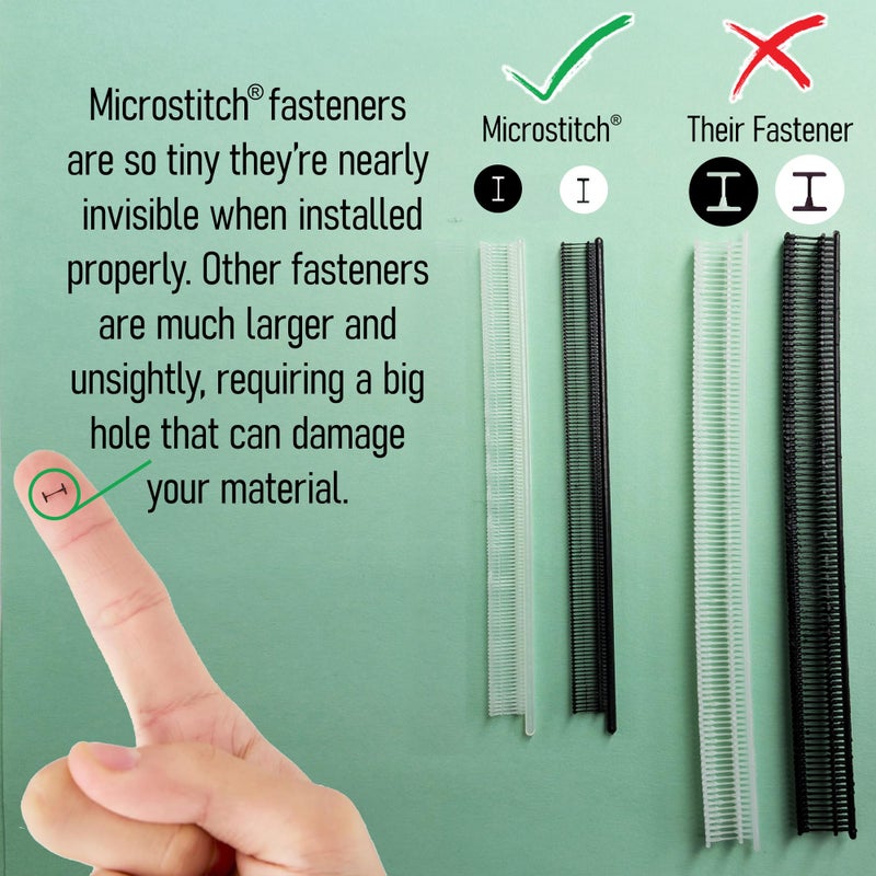 MicroStitchÂ® Allâ€‘inâ€‘One Tagging Gun Kit â€“ Ultraâ€‘Fine Needle Tagger with Black/White & Color Fasteners â€“ Fabricâ€‘Safe for Clothing Repairs, Quilting, Crafts, and DIY Projects (8 Colors) - Image 3