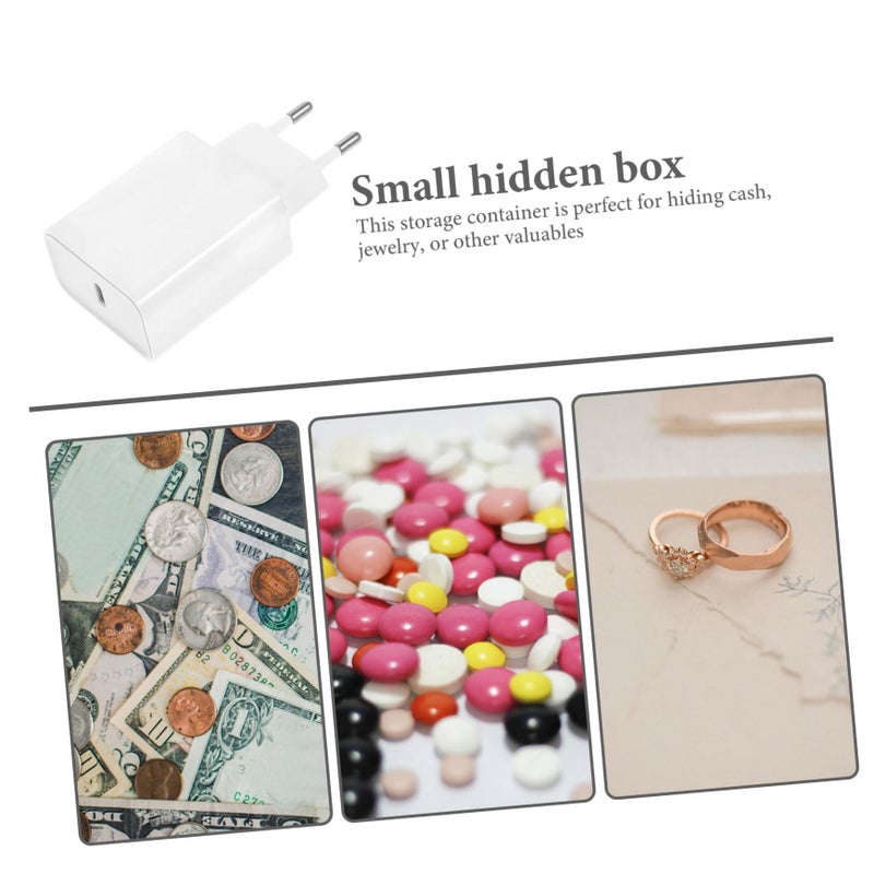 Hidden Money Box Safe Storage Bin Lid Portable Simulated Charger Money Holder - Image 4