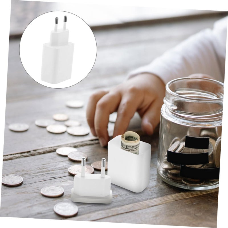 Hidden Money Box Safe Storage Bin Lid Portable Simulated Charger Money Holder - Image 5