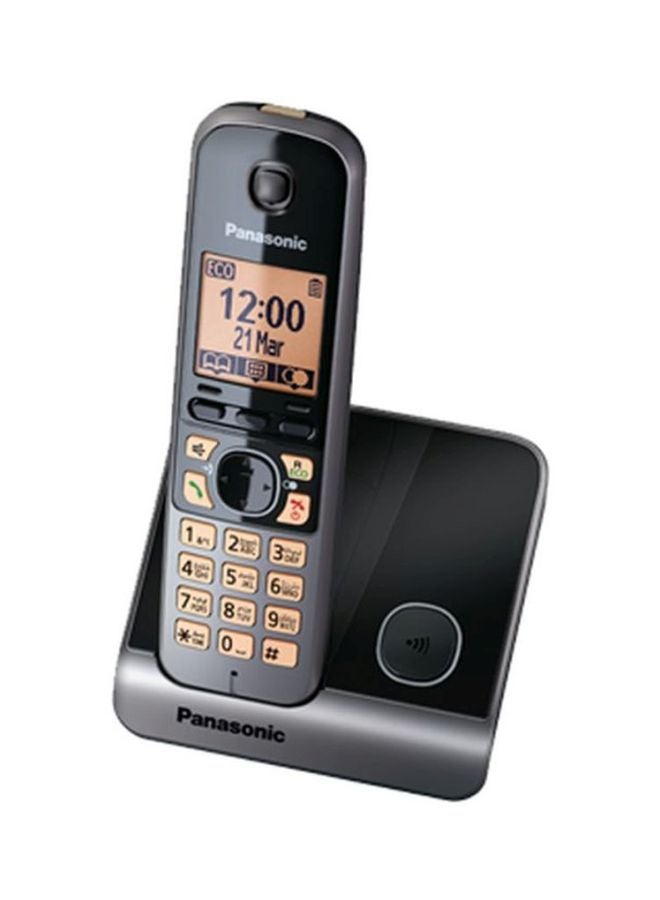 Panasonic Digital Cordless Phone With Stand Black/Yellow - Image 2