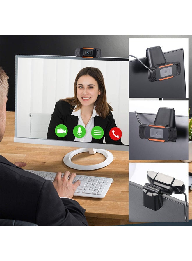 1080p Hd Computer Webcam Usb Network Live Broadcast Suitable For Laptops Desktops Home Use Online Class Video Conferencing-Color:K36: 2k With Neutral English Color Box Bracket - Image 3