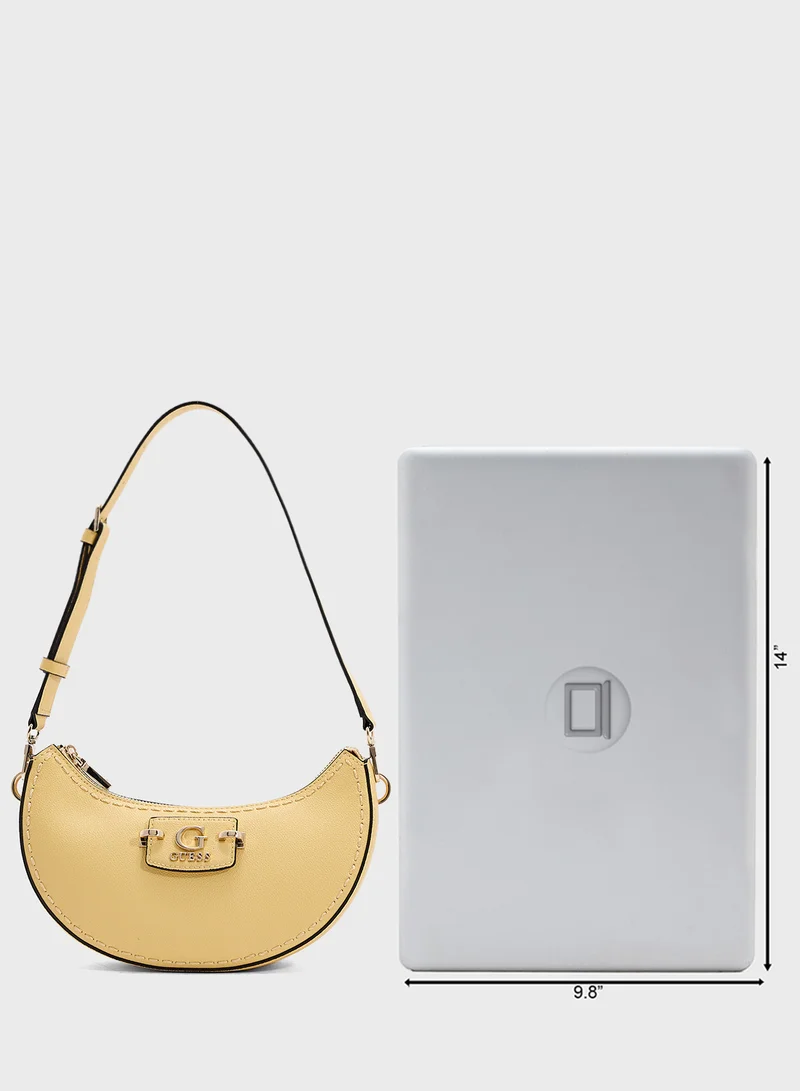 جس Nastra Top Zip Shoulder Bag