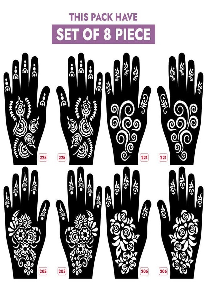 Apcute Mehendi stencil for hand Latest Mehandi Design Stencils for Girls, womens, kids, unisex Design NO - Apcute-New-225-221-205-206 - Image 2