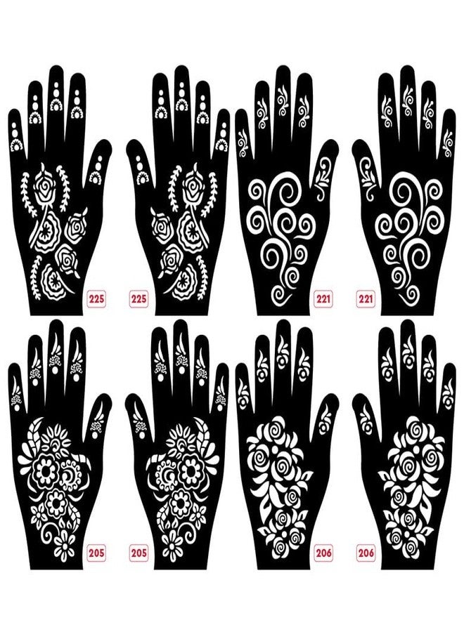 Apcute Mehendi stencil for hand Latest Mehandi Design Stencils for Girls, womens, kids, unisex Design NO - Apcute-New-225-221-205-206 - Image 1