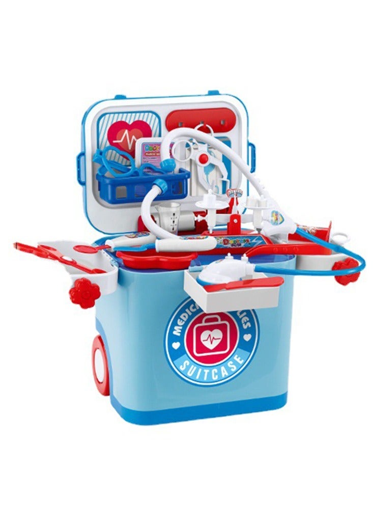 21pcs Children Medical Supplies Suitcase Toy Sets Kids Doctor Playing Toy Kit Best Birthday Gift For Boys And Girls With Lights And Music - Image 3