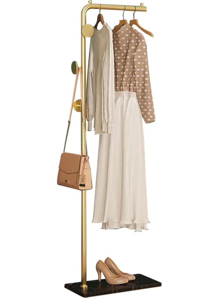 Favarey 170CM Freestanding Coat Rack with 3 Hooks Modern Metal Coat Stand with Natural Marble Base Stylish Coat Rack for Entryway Living Room Bedroom or Office Durable and Functional - Image 1