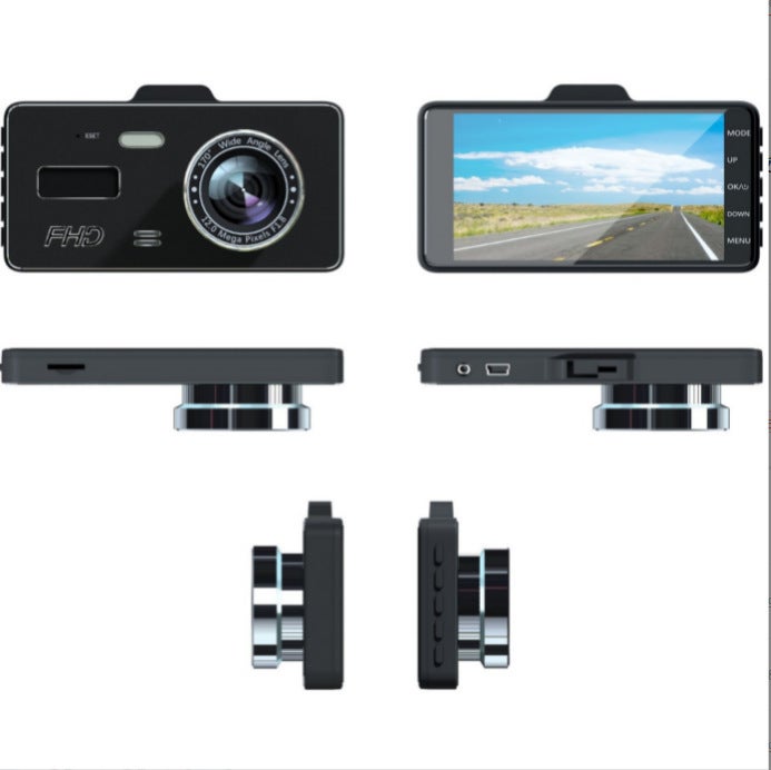 Hd 4-Inch 2.5D Touch Front And Rear Dual Recording Car Dvr24 Hour Parking Monitoring 1080P Driving Recorder - Image 3