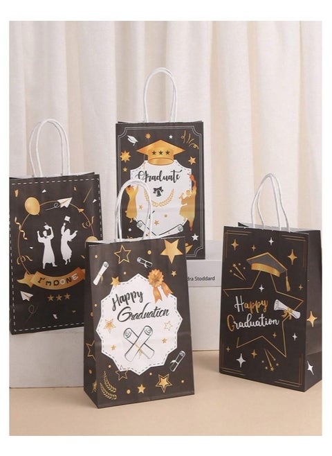 8 pieces of paper bags for graduation gifts with different sayings for graduation and success parties