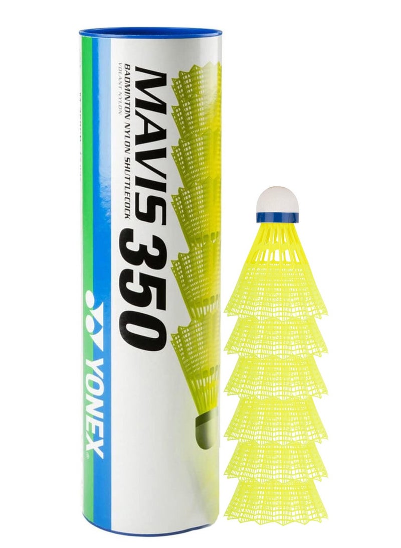 Yonex Mavis 350 Badminton Slow Speed Nylon Shuttlecocks (6 Pcs) - Image 1