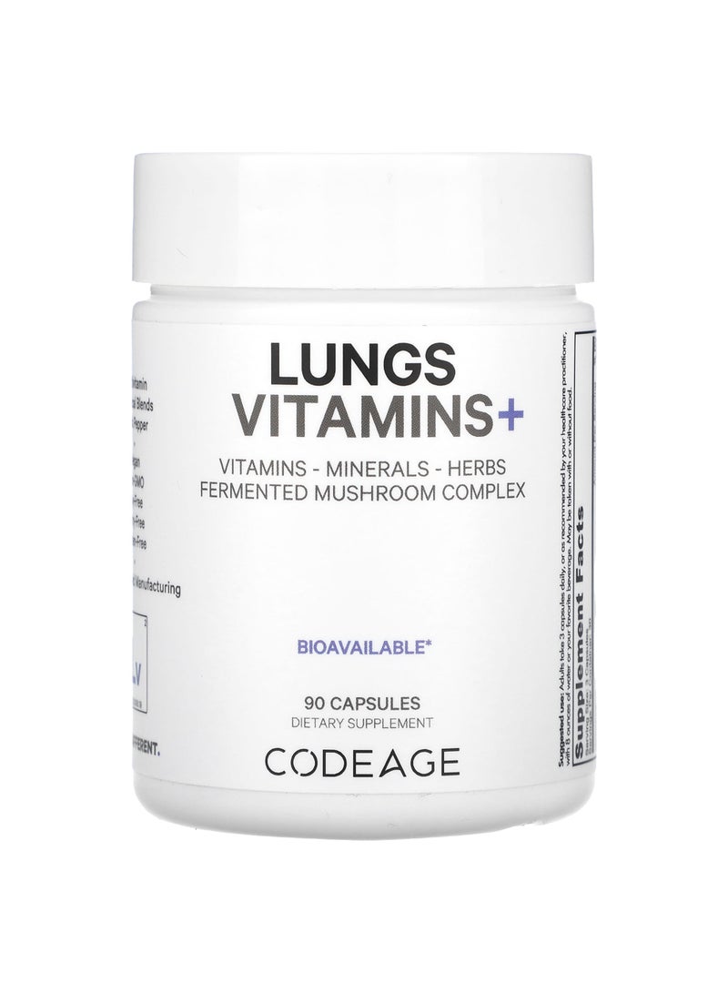 Codeage Lungs Vitamins +, 90 Capsules