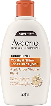 Aveeno بلسم أفينو للعناية بالشعر بتوليفة خل التفاح للتوضيح والتألق 500 مل - Image 1