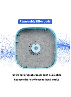 KASTWAVE Smokeless Ashtrays for Car Indoor, 2 in 1 Air Purifier Multifunctional Negative Ion Air Fresher for Home,Office, Outdoor Blue  - Image 5