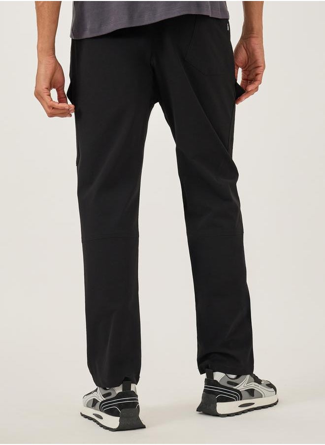 Fort Collins Mid Rise Straight Fit Track Pant with Drawstring by Styli  - Image 5