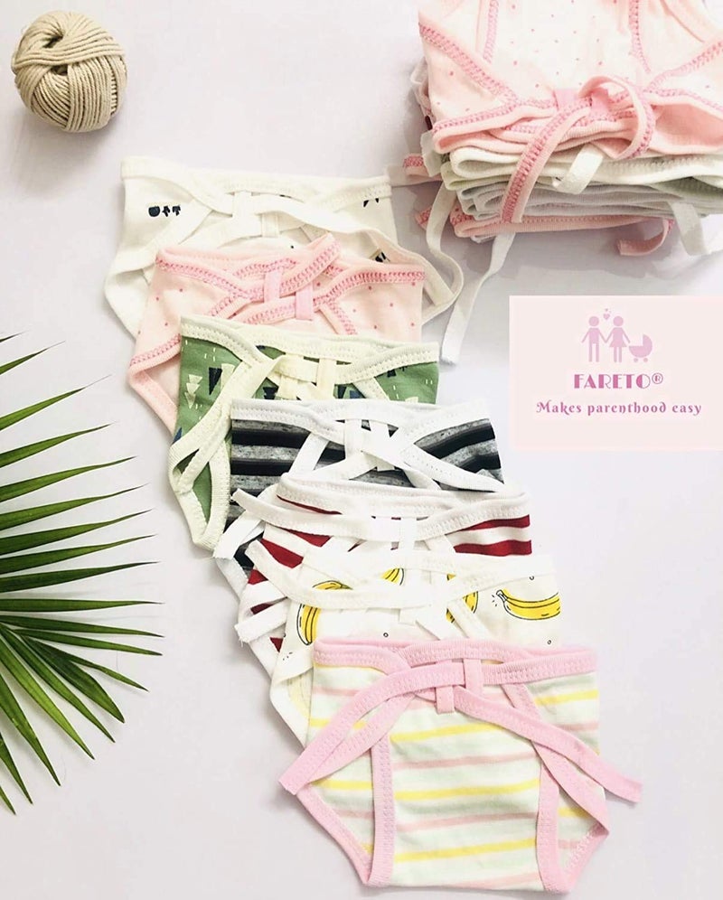 Fareto® New Born Baby 24 Single Layer Hosiery | Super Soft | Cotton Nappies | Washable | Reusable (0-6 Months)(Mix Colors & Prints) - Image 4
