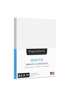 S Superfine Printing 8.5 X 11 White Cardstock | Heavyweight 110Lb Cover (297Gsm) Card Stock Paper Smooth Finish | For Arts & Crafts Greeting Cards Invitations Brochures Restaurant Menus Posters | 50 Sheets Per Pack  - Image 1