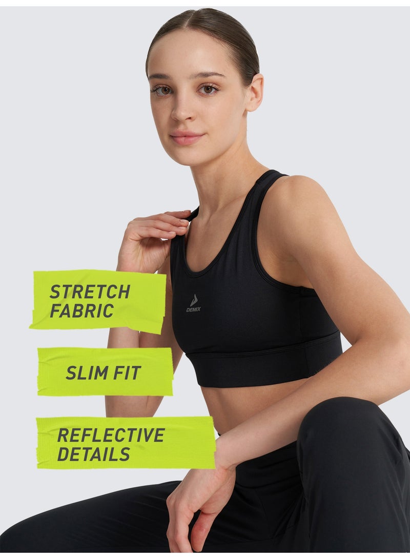 Demix Women's High-Support Running Sports Bra – Breathable, Moisture-Wicking, Adjustable Fit, Shock Absorption, Ideal for Workouts - Image 3
