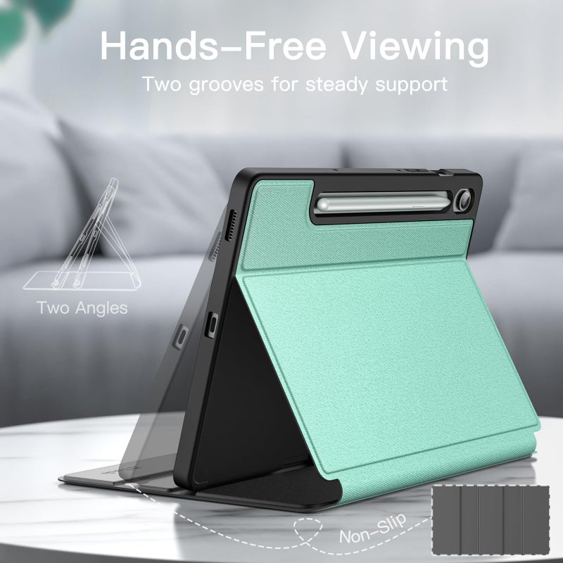 JETech Case for Samsung Galaxy Tab S9 FE 10.9-Inch with S Pen Holder, Slim Folio Stand Protective Tablet Cover, Multi-Angle Viewing (Green) - Image 3