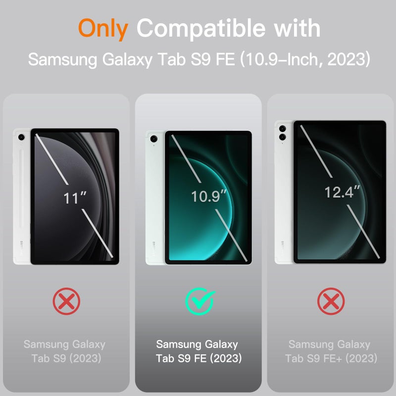 JETech Case for Samsung Galaxy Tab S9 FE 10.9-Inch with S Pen Holder, Slim Folio Stand Protective Tablet Cover, Multi-Angle Viewing (Green) - Image 2