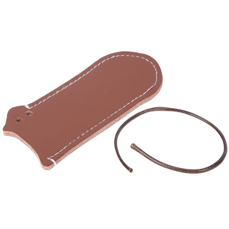 Outdoor Cast Iron Frying Pan Artificial Cowhide Handle Sleeve Foldable Protective Cover Anti Scald Heat Insulation(Handle Cover ) - Image 1