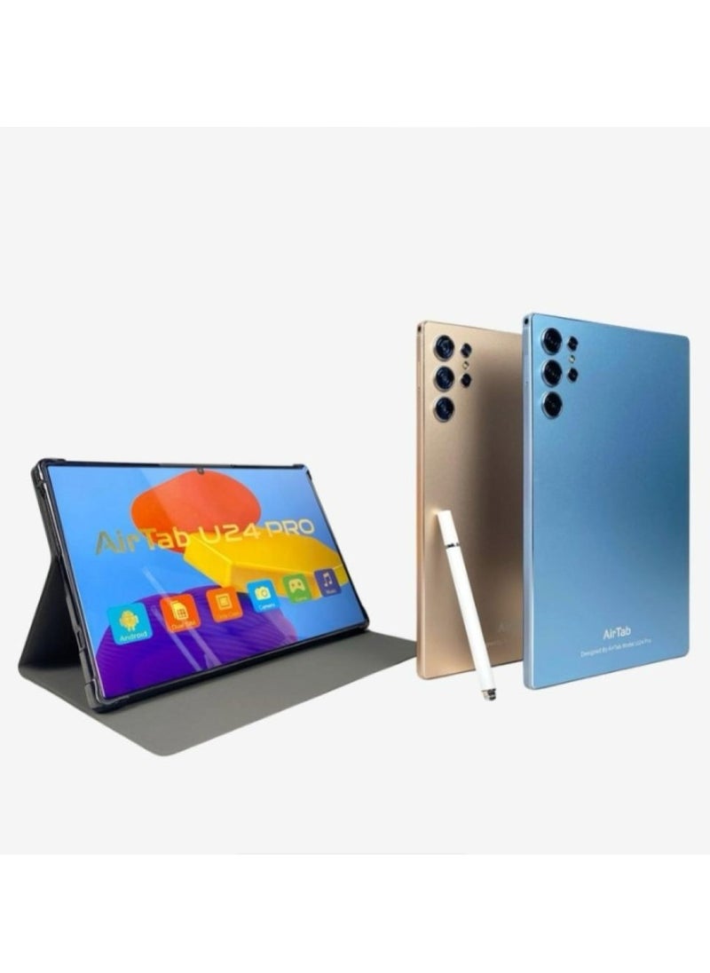 AirTab U24 Pro Smart Tablet 10.1-FHD Inch Display 16GB RAM 1TB ROM – With Arabic Keyboard Gold  - Image 3