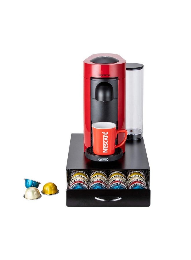 فلاج شيب حامل كبسولات فيرتو الرائد، درج تخزين لكبسولات نسبرسو فيرتو، صينية درج منظم مع رفوف شبكية لكبسولات نسبرسو فيرتو، حامل معدني أسود (سعة 40 كبسولة) - Image 2