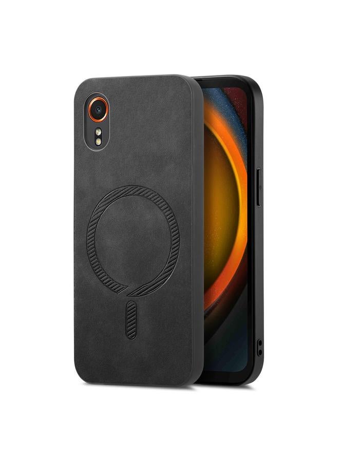 S-TOP Case For Samsung Galaxy XCover 7 Solid Color Retro Magsafe PU Back Cover Phone Case - Image 1