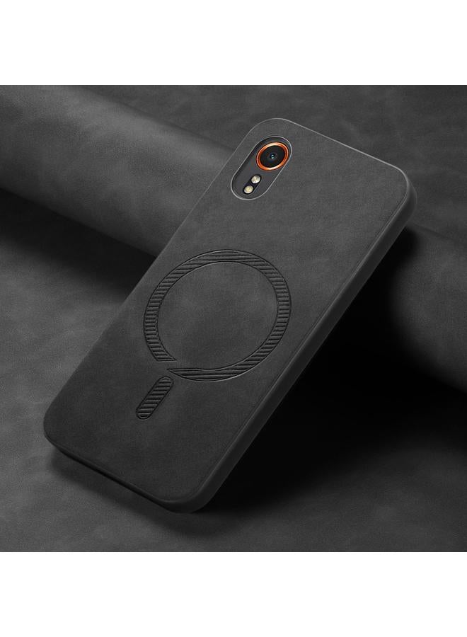 S-TOP Case For Samsung Galaxy XCover 7 Solid Color Retro Magsafe PU Back Cover Phone Case - Image 2