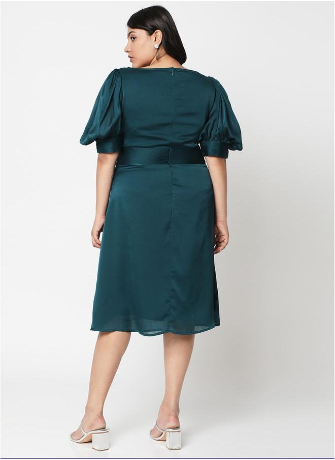 Plus Size Boat Neck Gathered Detail A-Line Midi Dress - pzsku/Z2C274668A8B61A8A325BZ/45/_/1738970526/ffe0581e-233b-48ed-b5fe-c755ed7819f5