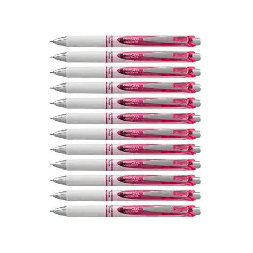 Pentel EnerGel Pearl Deluxe RTX Liquid Gel Pen, 0.5mm, Fine Line, Needle Tip, Black Ink, Box of 12 (BLN75PWP-A) - Image 1