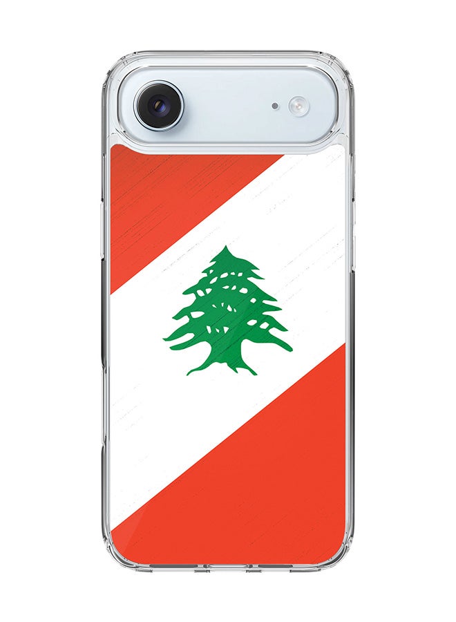 Stylizedd Classic Clear MagSafe Case for iPhone 17 Air , Hybrid Soft Case Flexible Edges Anti Drop TPU PC Gel Thin Transparent Cover [ Designed for iPhone 17 Air ] - Flag Of Lebanon Full Print