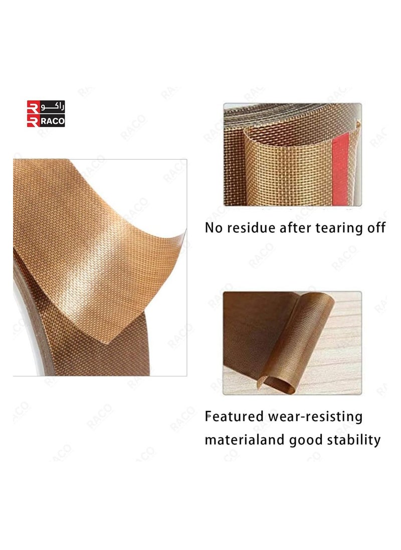 RACO RACO PTFE Coated Fiberglass Teflon Tape, High Temperature Tape, Drying Mechanical Conveyor Belt, Welding Sealing Tape, Vacuum Bag Tape, Teflon Tape for Sealer Machine 0.13MM X 10 Meter  - Image 4