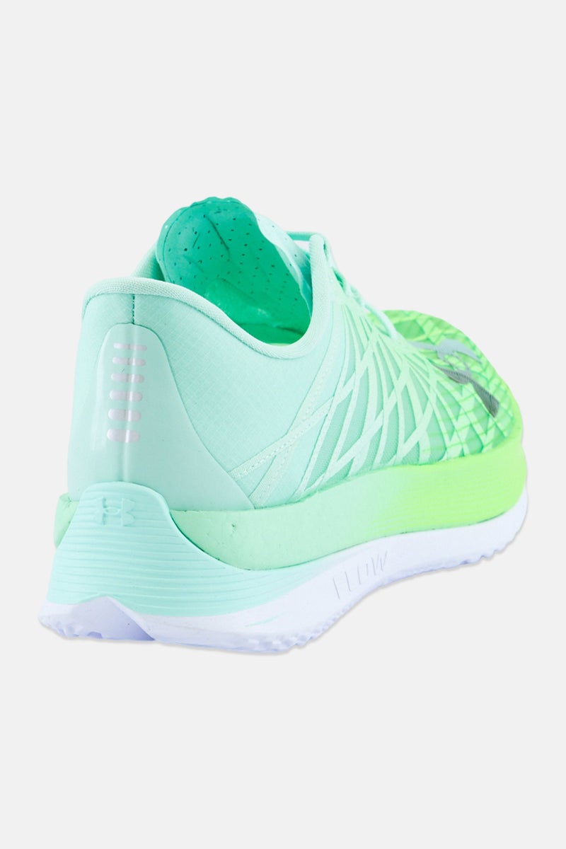 UNDER ARMOUR أحذية جري للرجال Ua Flow Velociti Elite مزودة بأربطة، لون أخضر ليموني - Image 2