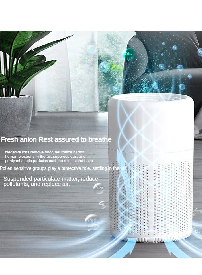 Air Purifier for Home Bedroom, Ultra Quiet HEPA Air Filter Cleaner with Fragrance Sponge & 3 Speed for Better Sleep, Allergies, Dust, Odour, Pet, , Office, Desktop, 100% Ozone Free  - Image 3