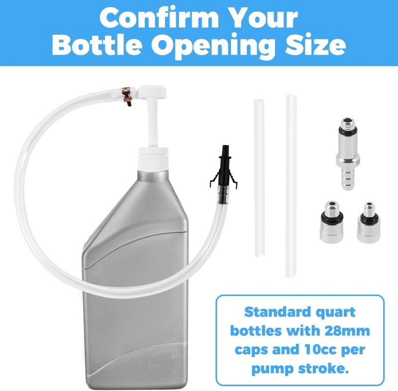 Fluid Transfer Pump Kit: 10cc Per Stroke Durable Plastic Construction - Reliable Sealing Gear Oil Extractor for Automotive Marine Vehicle Maintenance - Image 5